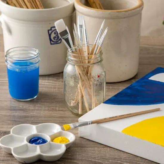 White Synthetic Flat & Round Brushes by Artist's Loft&reg; Necessities&trade; {3}