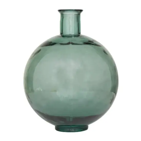 Green Recycled Glass Handmade Spanish Vase 13" x 13" x 17" {3}