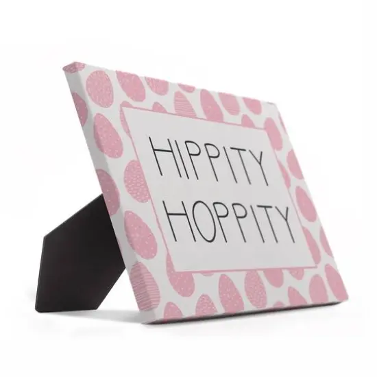 Hippity Hoppity Easter Egg Pattern Tabletop Canvas {3}