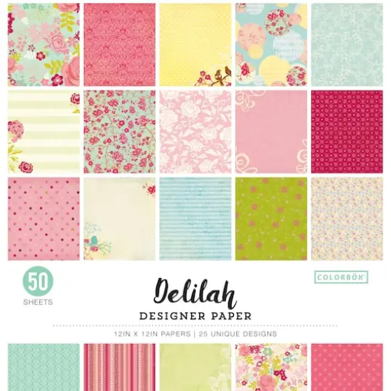 Colorbok&reg; Delilah Designer Paper Pad, 12" x 12" {1}