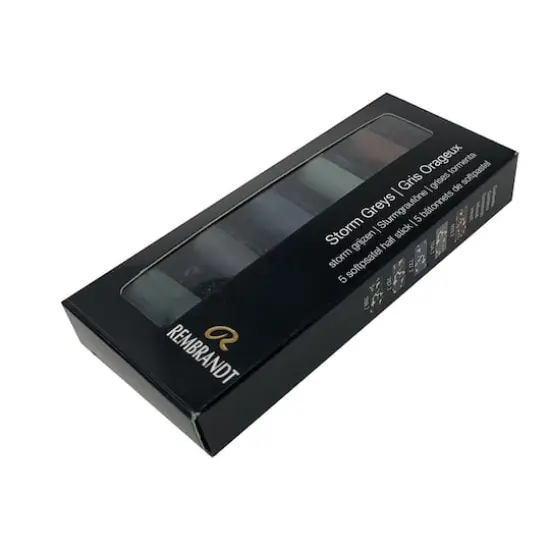 Rembrandt 5 Color Storm Grays Half Stick Soft Pastel Set {4}