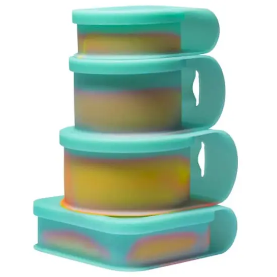 Silipint&reg; 4-Piece Silicone Go Go Bowl Set Aurora {1}