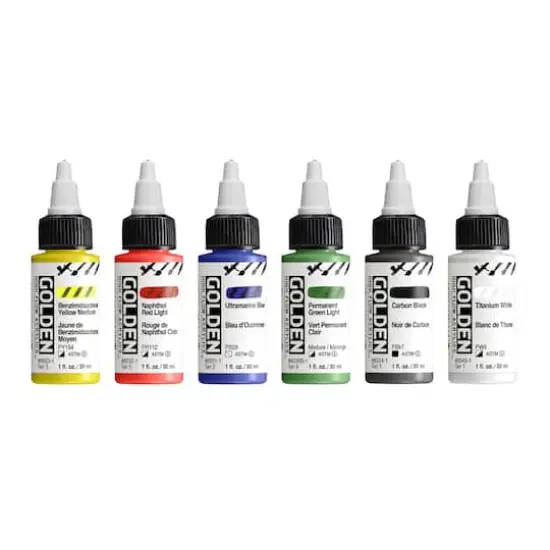 Golden&reg; High Flow Acrylics 6 Color Intro Set {1}