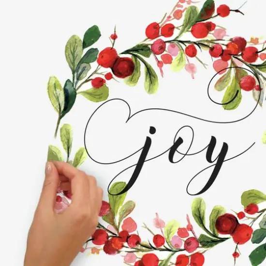 RoomMates Merry Christmas Wreath Peel & Stick Wall Decals {6}