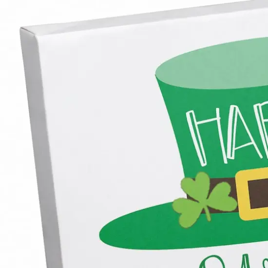 Happy St. Patrick's Day Leprechaun Canvas Wall Art {4}