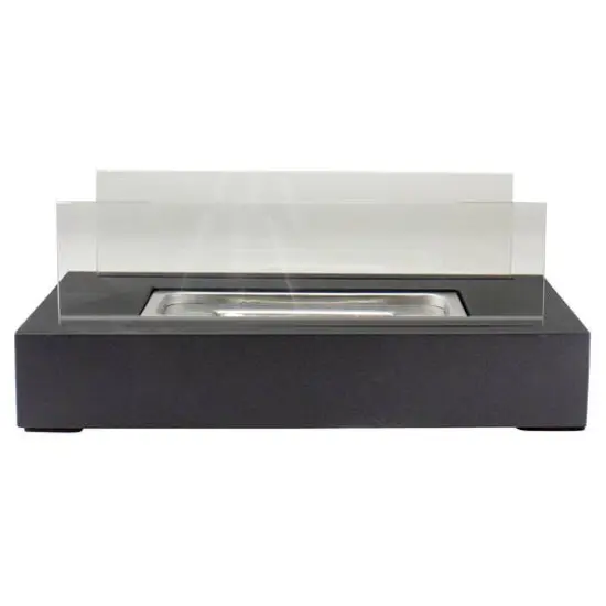 13.75" Bio Ethanol Ventless Portable Tabletop Fireplace with Flame Guard {6}