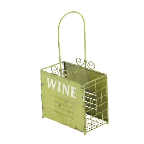 15" Metal Vintage Wine Holder Set {9}