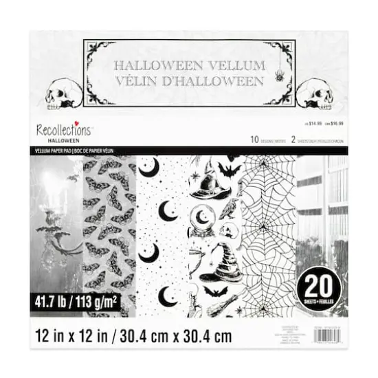 12" x 12" Halloween Vellum Paper Pad by Recollections&trade;, 20 Sheets {1}