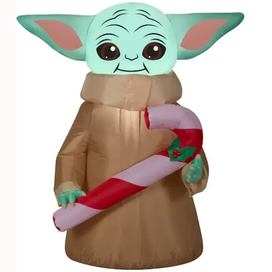 3.5ft. Airblown&reg; Star Wars The Child With Candy Cane {1}