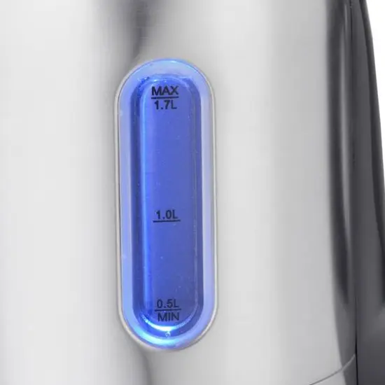 MegaChef 1.7L Stainless Steel Electric Tea Kettle With 5 Preset Temps {6}