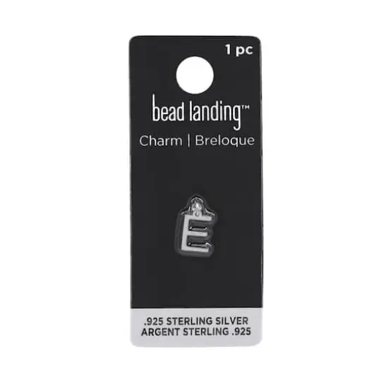 Sterling Silver Alphabet Charm by Bead Landing&trade; E {9}