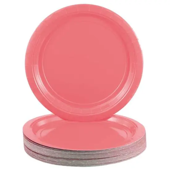 JAM Paper 9" Paper Party Plates, 50ct. Pink {4}