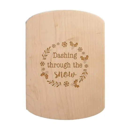 Dashing Through the Snow 11" x 8" Maple Oval Cutting Board {1}