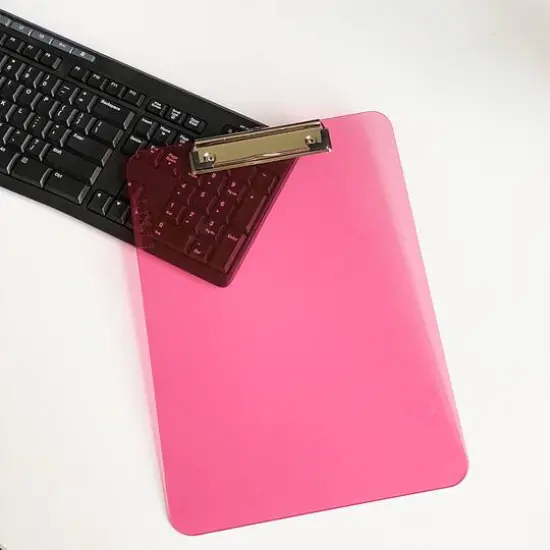 JAM Paper Letter Size Plastic Clipboards, 12ct. Pink {7}