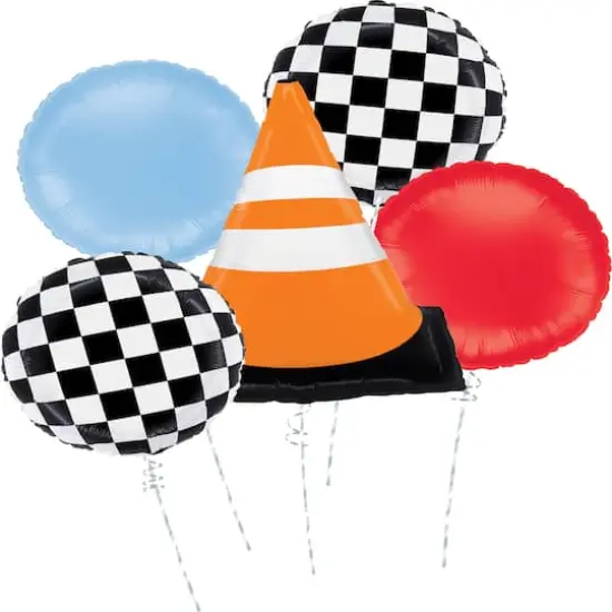 Construction 5-Piece Foil Balloon Bouquet {1}