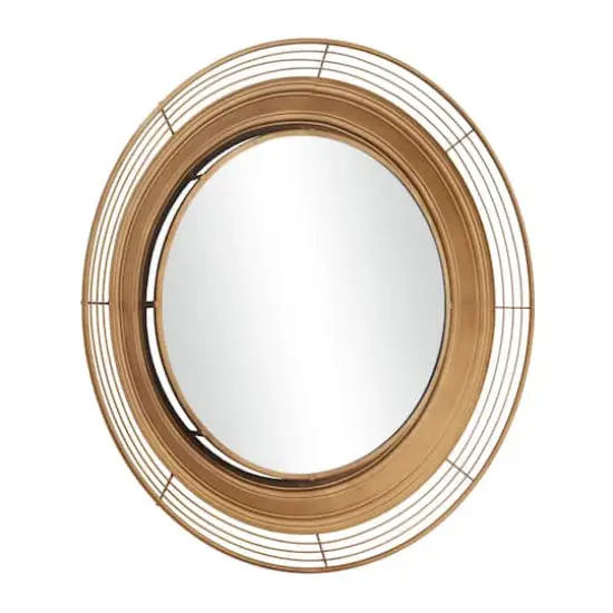 Brown Metal Bohemian Wall Mirror 36" x 36" x 4" {3}