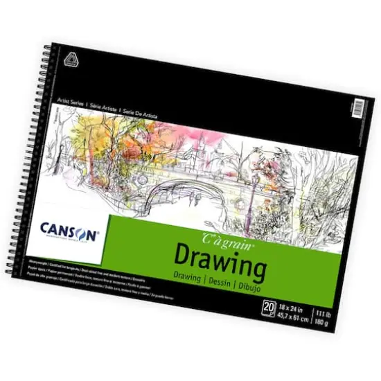 Canson&reg; Artist Series Wire Bound Pure White Drawing Pad {4}