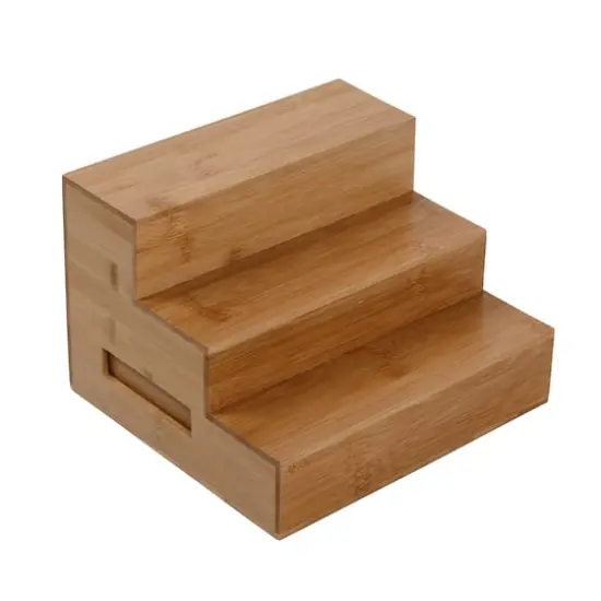 Honey Can Do Adjustable 3-Tier Bamboo Spice Rack Organizer {1}