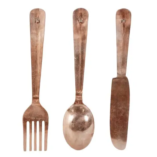 Copper Aluminum Utensils Wall Decor {6}