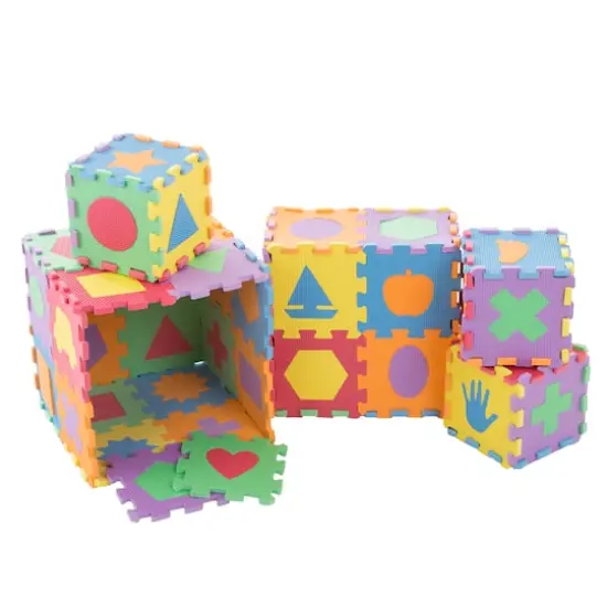 Toy Time Interlocking Foam Tile Play Mat with Shapes {5}