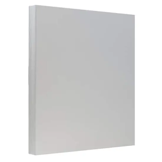 JAM Paper 8.5" x 11" Vellum Bristol Cardstock, 50ct. Gray {1}