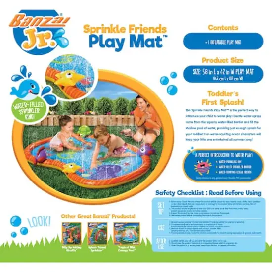 Banzai&reg; 58'' Sprinkle Friends Play Mat&trade; {5}