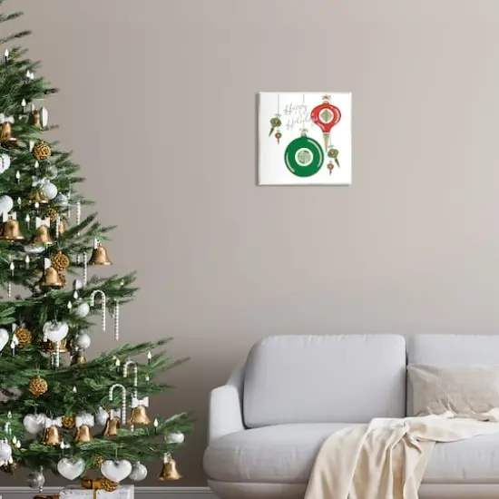 Stupell Industries Seasonal Happy Holidays Ornaments Wall Plaque Art {3}