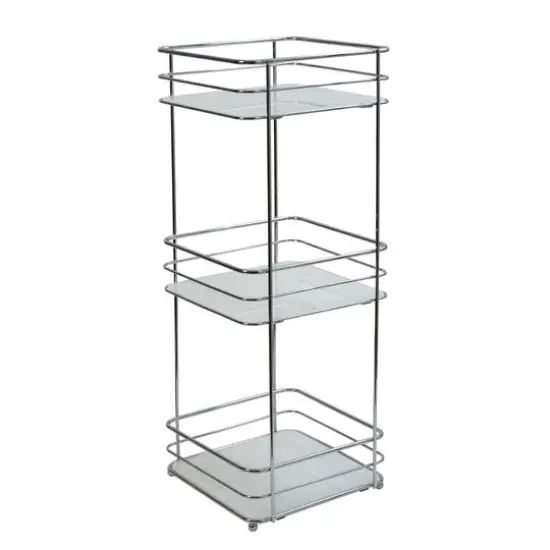 Elle D&eacute;cor Limoges Collection Chrome 3 Tier Spa Tower {1}