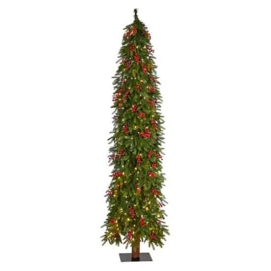 7ft. Pre-Lit Victoria Fir Artificial Christmas Tree, Multi-Color LED Lights {1}