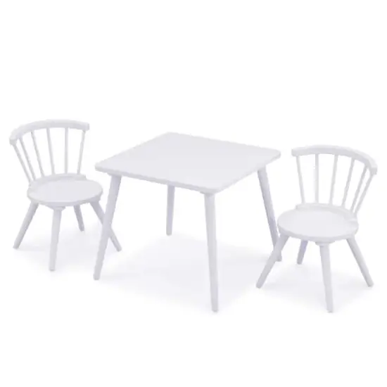 Delta Children Windsor Table & 2 Chairs Set Bianca White {1}