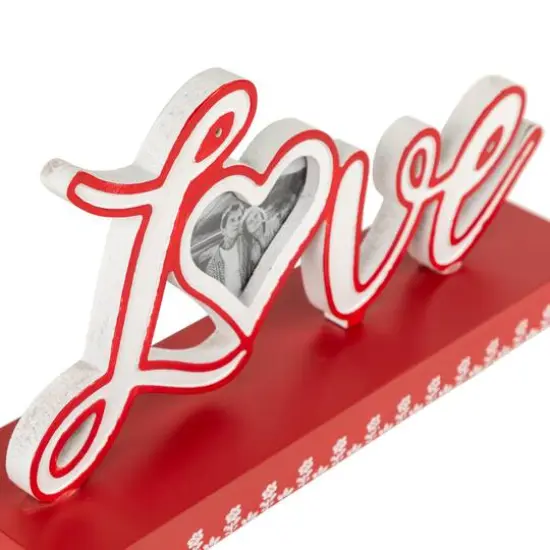 12" Valentine's Day Heart & Floral "Love" Photo Frame {7}