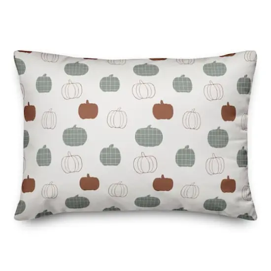 Tiny Pumpkin Pattern 20" x 14" Indoor / Outdoor Pillow {1}