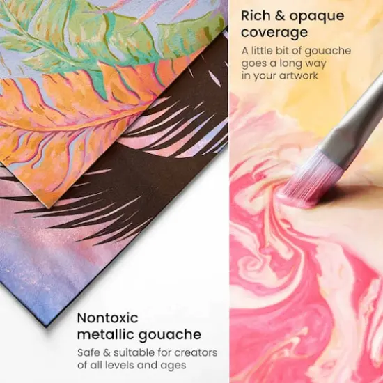 Arteza&reg; 36 Color Metallic Gouache Paint Set {5}