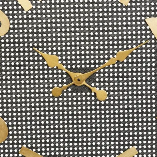 CosmoLiving by Cosmopolitan 32" Black Metal Industrial Wall Clock {5}