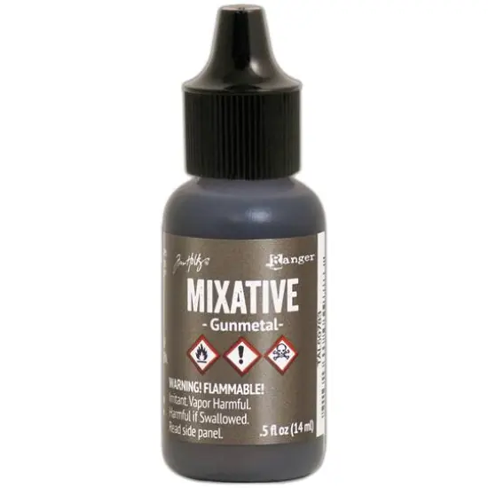 Tim Holtz&reg; Alcohol Ink Metallic Mixative Gunmetal {1}