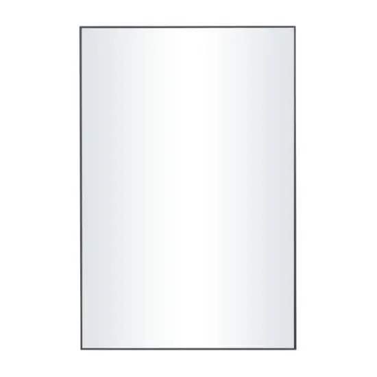 Black Contemporary Wall Mirror, 24" x 1" x 36" {1}
