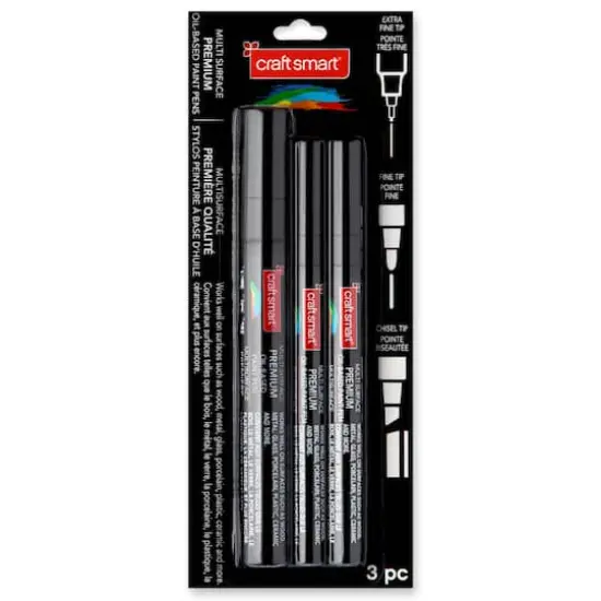 Premium Oil-Based Paint Pens by Craft Smart&reg; Black {3}
