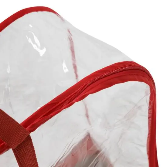 Honey Can Do 30" Red Clear-View Christmas Storage Bags with Handles, 2ct. {8}