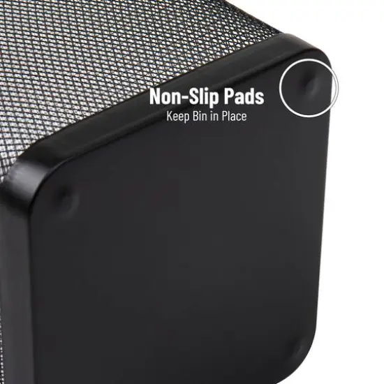 Mind Reader 5gal. Black Metal Mesh Waste Paper Basket, 4ct. {6}