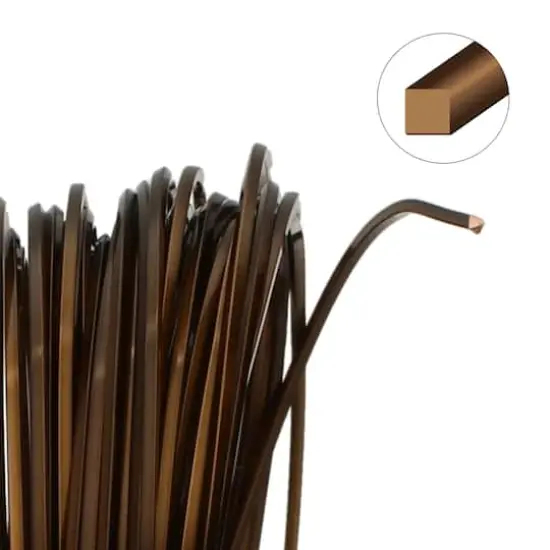 The Beadsmith&reg; Wire Elements&trade; 21 Gauge Tarnish Resistant Medium Temper Square Wire, 7yd. Vintage Bronze {4}