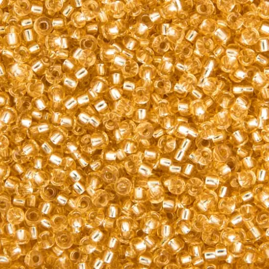 Miyuki® 11/0 Glass Seed Beads, 22g Light Gold Silver Lined {1}