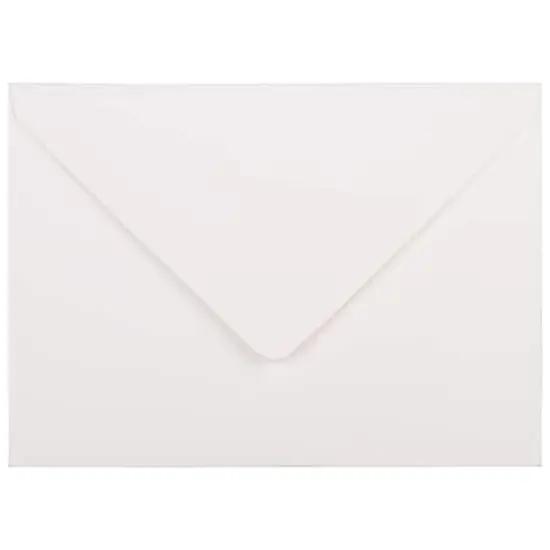 JAM Paper A7 Bright White Laid Strathmore Invitation Envelopes with Euro Flap, 50ct. {1}