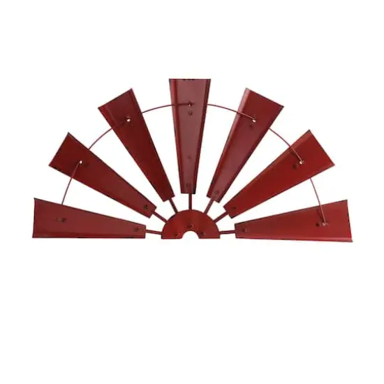 Glitzhome&reg; 32" Red Half Wind Spinner Wall D&eacute;cor {1}