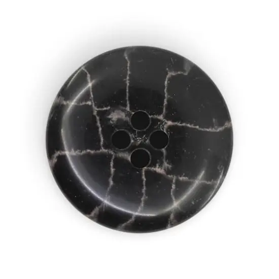 Dritz&reg; 23mm Black Recycled Polyester Round Button, 6ct. {5}