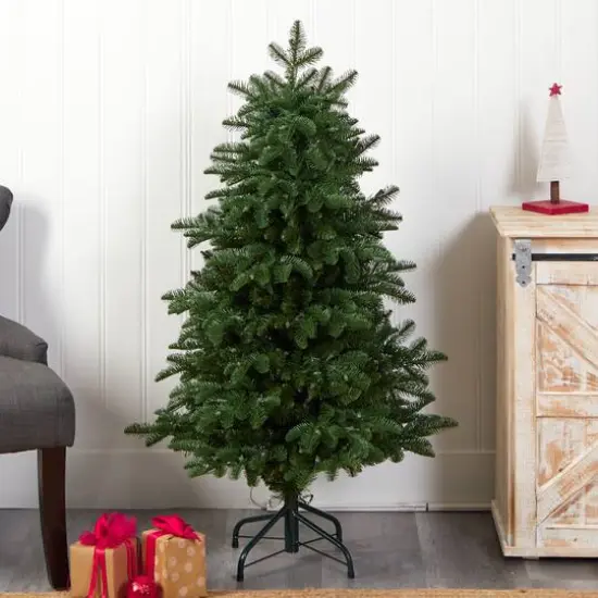 4ft. Pre-Lit South Carolina Fir Artificial Christmas Tree, Clear Lights {9}