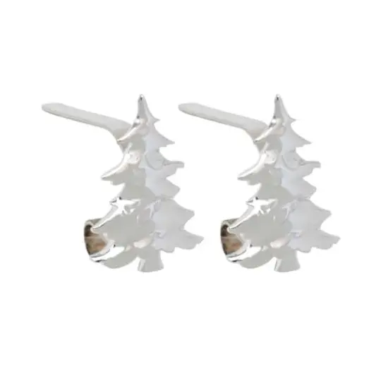 Original MantleClip&reg; Silver Tree Icons Stocking Holders, 2ct. {1}