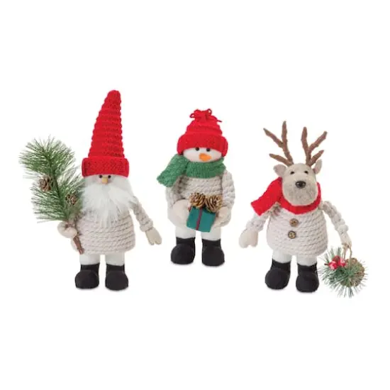Plush Holiday Characters Tabletop D&eacute;cor Set, 8", 9" & 10.5" {1}