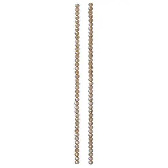 Silver Glass Small Faceted Rondelle Beads, 3mm by Bead Landing&trade; {4}