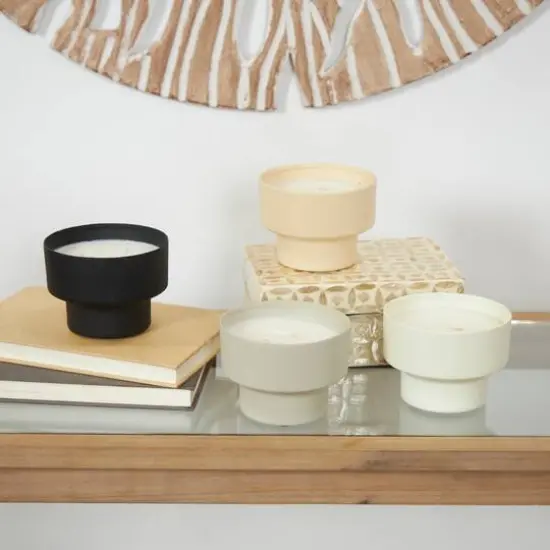 15oz. Egyptian Mint Scented 2 Wick Candle Set in Matte Metal Bowls {7}