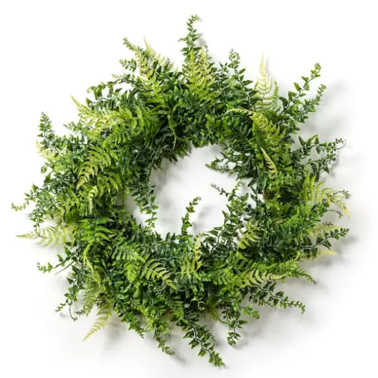 20" Mixed Greenery & Leaves Wreath by Ashland&reg; {5}